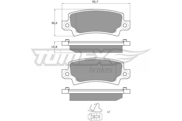 Tomex TX 13-75 Brake Pad Set, disc brake TX1375