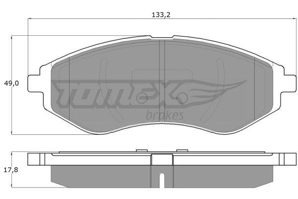 Tomex TX 14-22 Brake Pad Set, disc brake TX1422