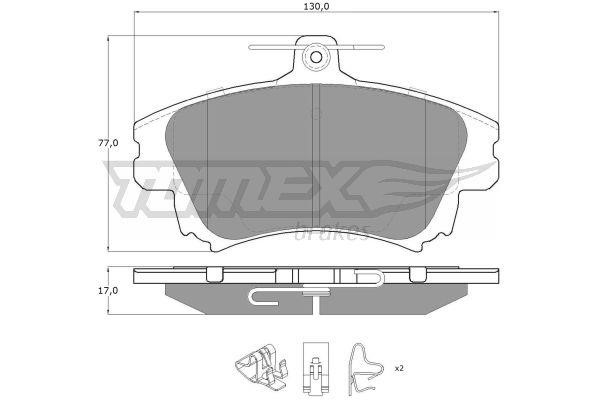 Tomex TX 14-03 Brake Pad Set, disc brake TX1403