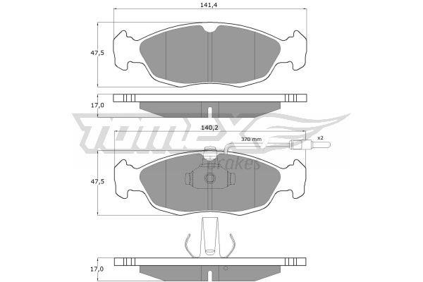 Tomex TX 11-711 Brake Pad Set, disc brake TX11711