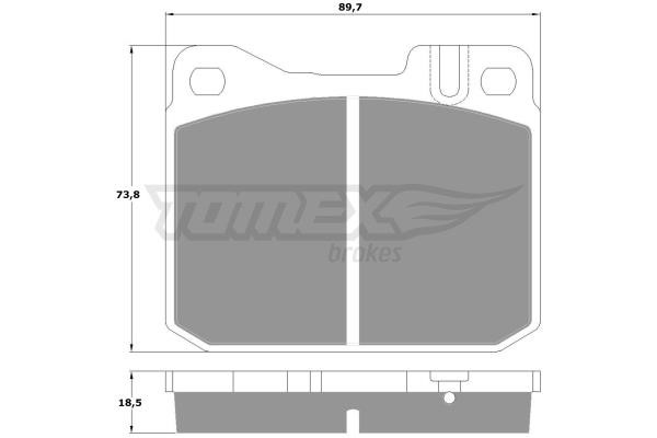 Tomex TX 10-224 Brake Pad Set, disc brake TX10224