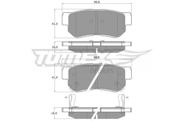 Tomex TX 15-35 Brake Pad Set, disc brake TX1535