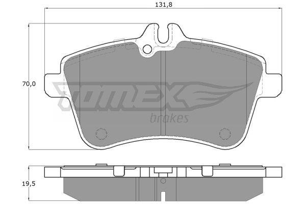 Tomex TX 14-55 Brake Pad Set, disc brake TX1455