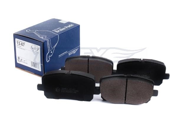 Disc brake pad set Toyota Matrix: TX1367 Tomex Brake pad set