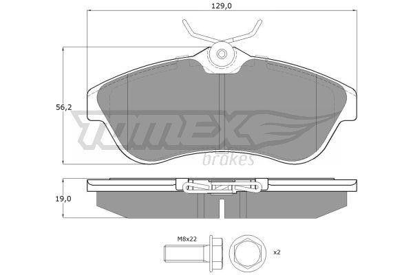 Tomex TX 13-29 Brake Pad Set, disc brake TX1329