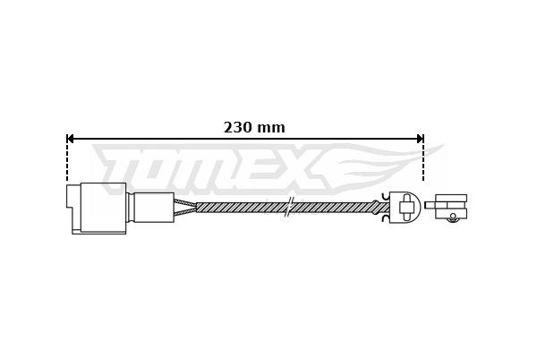 Tomex TX 30-28 Warning contact, brake pad wear TX3028