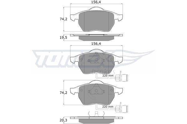 Tomex TX 10-941 Brake Pad Set, disc brake TX10941