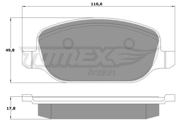 Tomex TX 17-70 Front disc brake pads, set TX1770