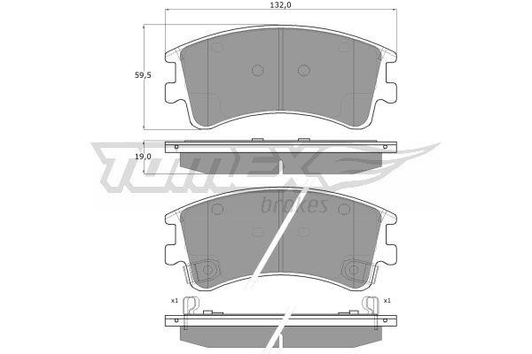 Tomex TX 13-03 Brake Pad Set, disc brake TX1303