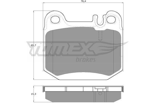 Tomex TX 12-86 Brake Pad Set, disc brake TX1286