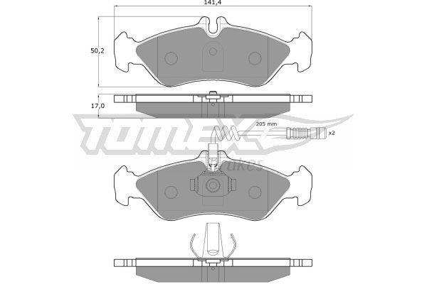 Tomex TX 11-501 Brake Pad Set, disc brake TX11501