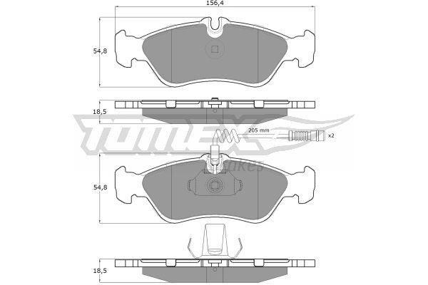 Tomex TX 11-491 Brake Pad Set, disc brake TX11491
