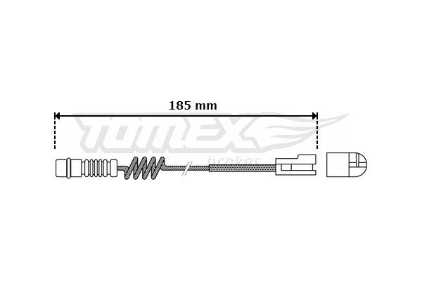 Tomex TX 30-54 Warning contact, brake pad wear TX3054