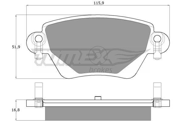 Tomex TX 12-59 Brake Pad Set, disc brake TX1259