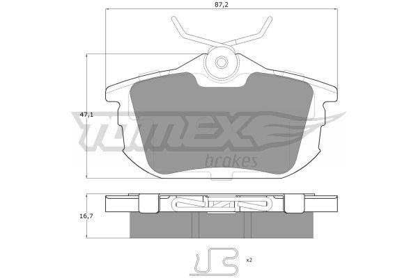 Tomex TX 13-07 Brake Pad Set, disc brake TX1307