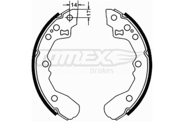 Tomex TX 21-78 Brake shoe set TX2178