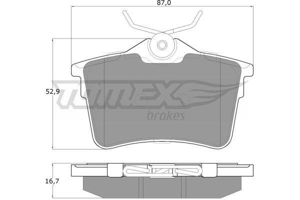 Tomex TX 16-26 Brake Pad Set, disc brake TX1626