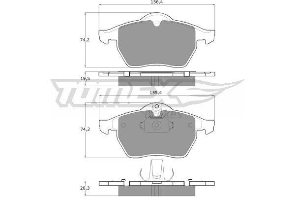 Tomex TX 12-25 Brake Pad Set, disc brake TX1225