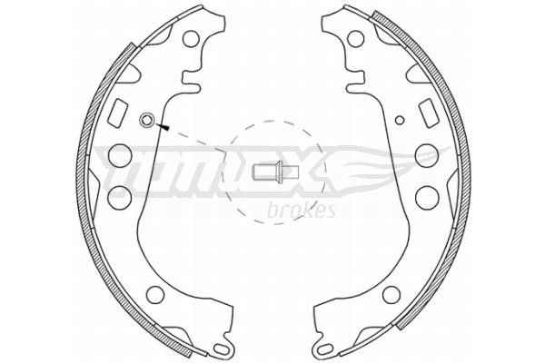 Tomex TX 21-09 Brake shoe set TX2109