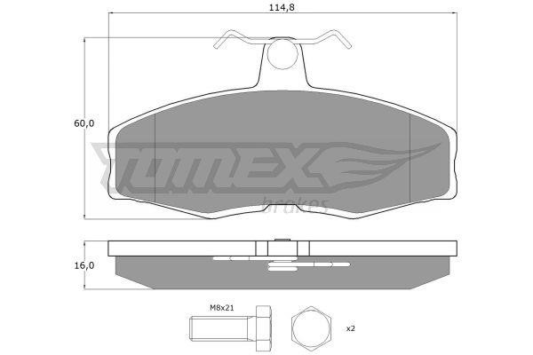 Tomex TX 10-272 Brake Pad Set, disc brake TX10272
