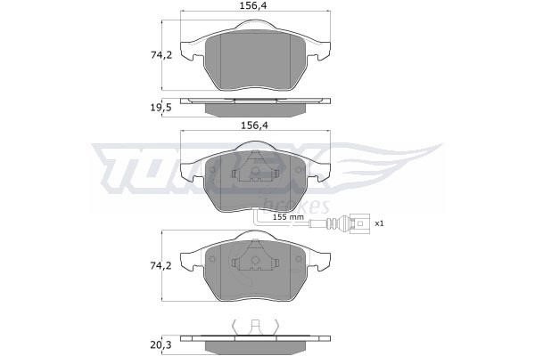 Tomex TX 10-942 Brake Pad Set, disc brake TX10942