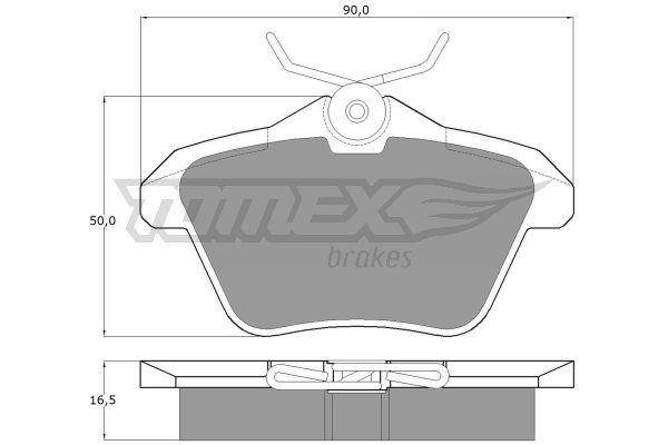 Tomex TX 12-68 Brake Pad Set, disc brake TX1268