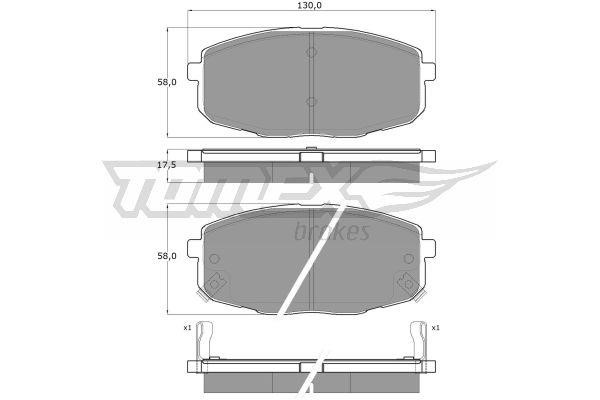 Tomex TX 14-99 Brake Pad Set, disc brake TX1499