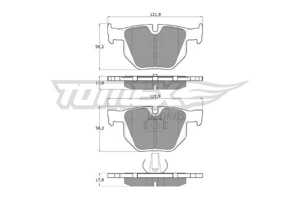 Tomex TX 15-24 Brake Pad Set, disc brake TX1524