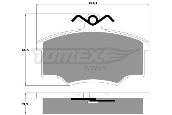 Tomex TX 10-59 Brake Pad Set, disc brake TX1059
