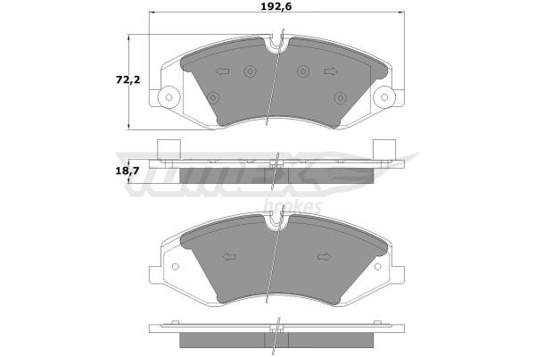 Tomex TX 17-73 Front disc brake pads, set TX1773