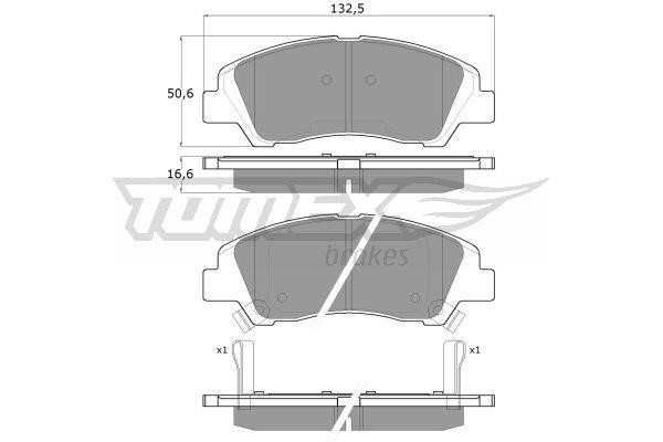 Tomex TX 18-29 Front disc brake pads, set TX1829