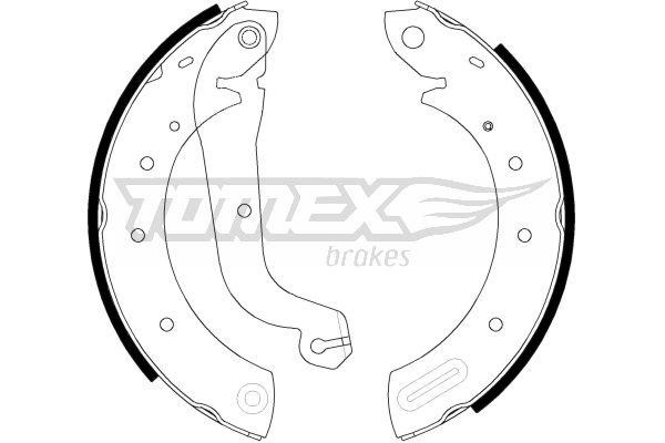 Tomex TX 21-60 Brake shoe set TX2160