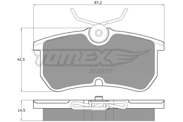 Tomex TX 12-18 Brake Pad Set, disc brake TX1218