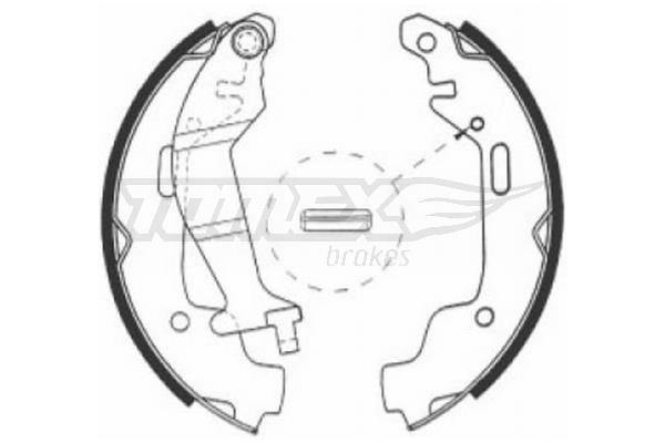 Tomex TX 21-10 Brake shoe set TX2110 TX2110 Tomex Brake shoe set
