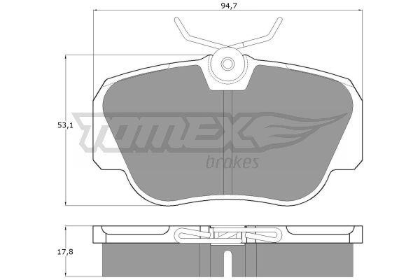 Tomex TX 10-38 Brake Pad Set, disc brake TX1038