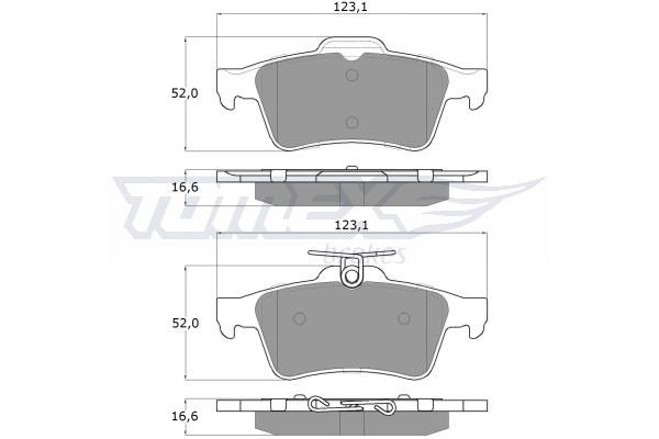 Tomex TX 14-28 Front disc brake pads, set TX1428