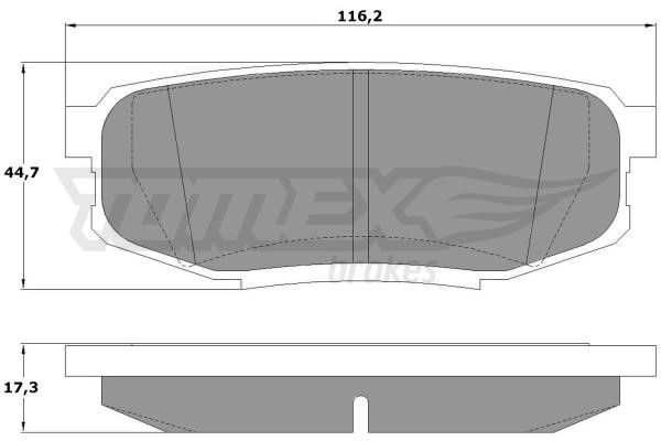 Tomex TX 17-78 Front disc brake pads, set TX1778