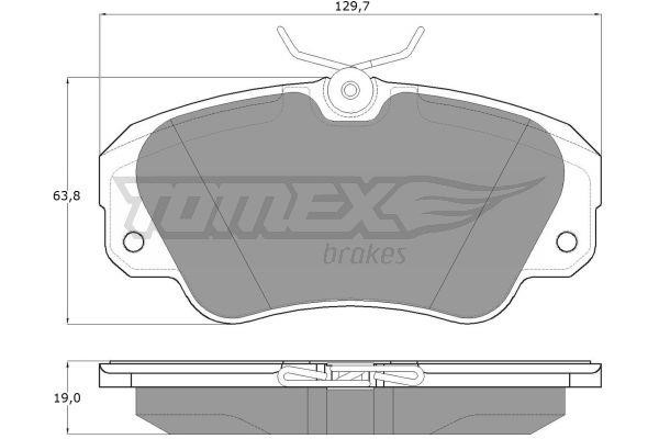 Tomex TX 11-91 Brake Pad Set, disc brake TX1191