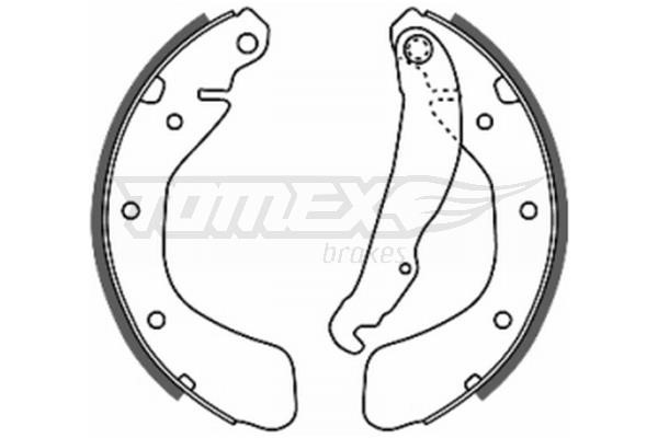 Tomex TX 20-17 Brake shoe set TX2017