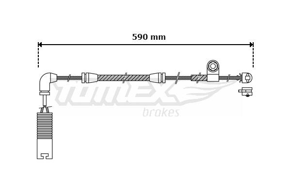 Tomex TX 30-37 Warning contact, brake pad wear TX3037