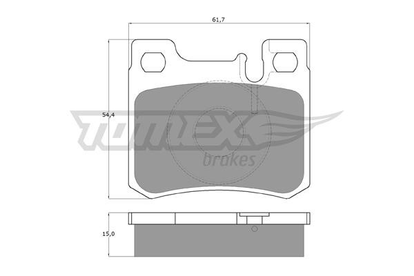 Tomex TX 12-30 Brake Pad Set, disc brake TX1230