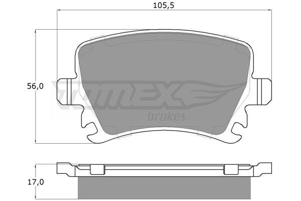Tomex TX 13-95 Brake Pad Set, disc brake TX1395
