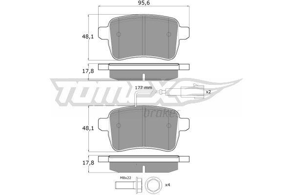 Tomex TX 17-941 Rear disc brake pads, set TX17941
