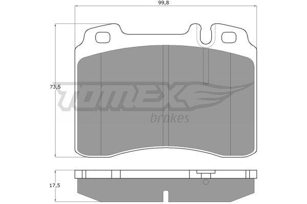 Tomex TX 12-71 Brake Pad Set, disc brake TX1271
