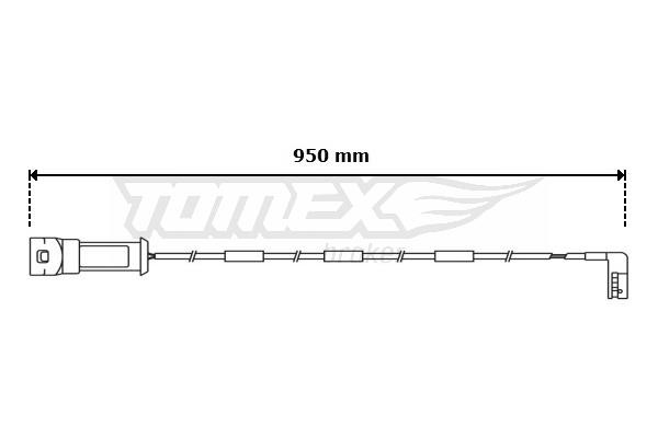 Tomex TX 31-06 Warning Contact, brake pad wear TX3106