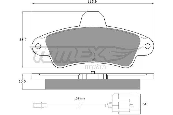 Tomex TX 11-201 Brake Pad Set, disc brake TX11201