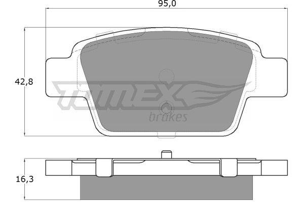 Tomex TX 12-51 Brake Pad Set, disc brake TX1251