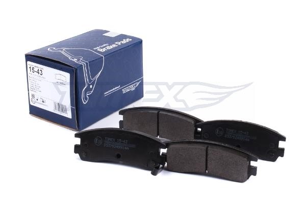 Tomex TX 15-43 Brake Pad Set, disc brake TX1543