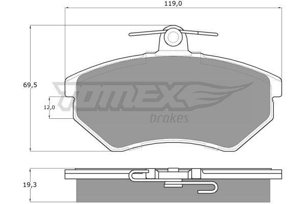 Tomex TX 10-11 Brake Pad Set, disc brake TX1011