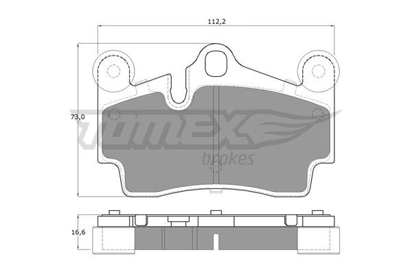 Tomex TX 14-76 Brake Pad Set, disc brake TX1476